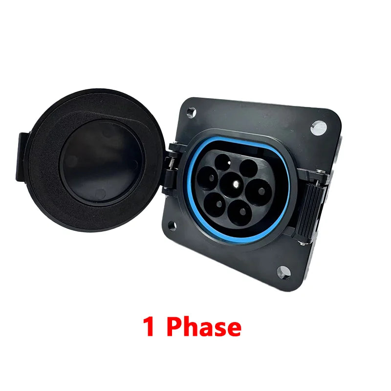 Erobot Electric Vehicle Cars Charging Evse Type 2 EV Inlet Sockets 16A-32A 1P 3 Phase For IEC 62196-2 EV Charger Adaptor Plug