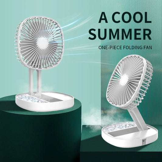 Desktop Wall Mounted Mini Small Foldable Fan Rechargeable Folding Electric Fan USB Small Fan Amping