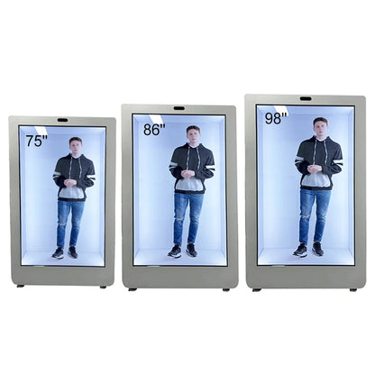 VISIGN Hot-pick UHD 3d Box Hologram Effect Multi Sizes 8 Inch to 98 Inch Capacitive Touch LCD Transparent Box with AI Software