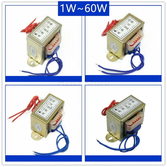 3W 5W 10W 20W 30W 50W 60W 80W 100W Power Transformer Input AC 220V 50HZ Output AC 6V 9V 12V 15V 18V 24V Single/Dual