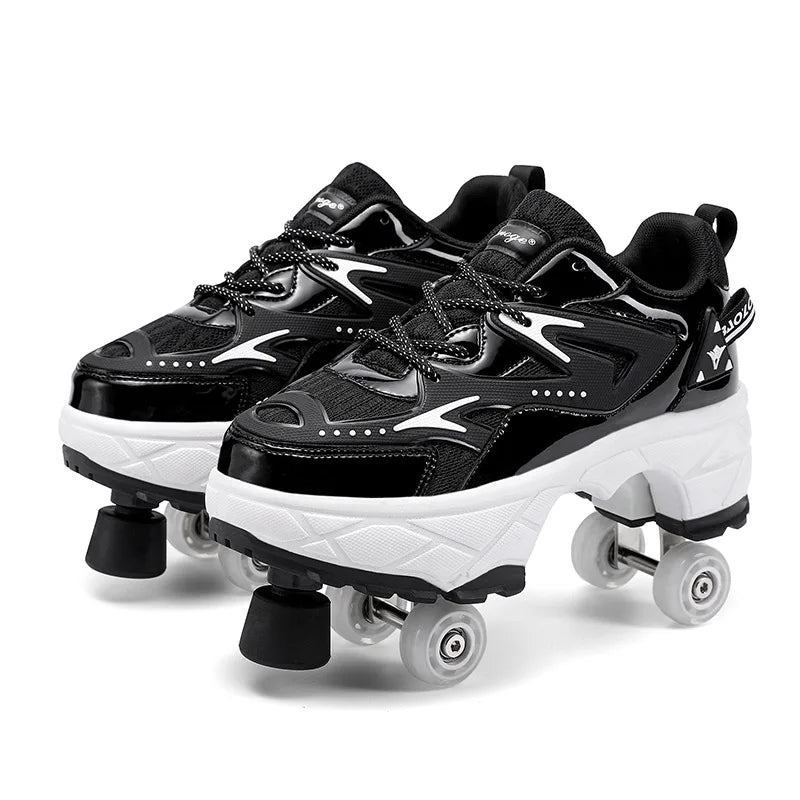 2027 NEW KJ Roller Skate Shoes Boy Girl Sneakers With Wheels Deformation Shoes and Roller Skates for Christmas Birthday