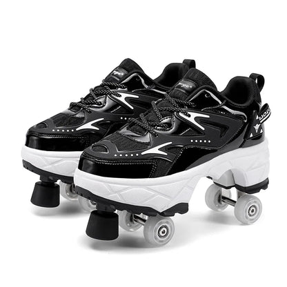 2027 NEW KJ Roller Skate Shoes Boy Girl Sneakers With Wheels Deformation Shoes and Roller Skates for Christmas Birthday