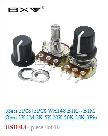 RM065 Trimmer Potentiometer Variable Resistors 500R 1K 5K 10K 20K 50K 100K 200K 500K 1M RM-065 Adjustable Resistor