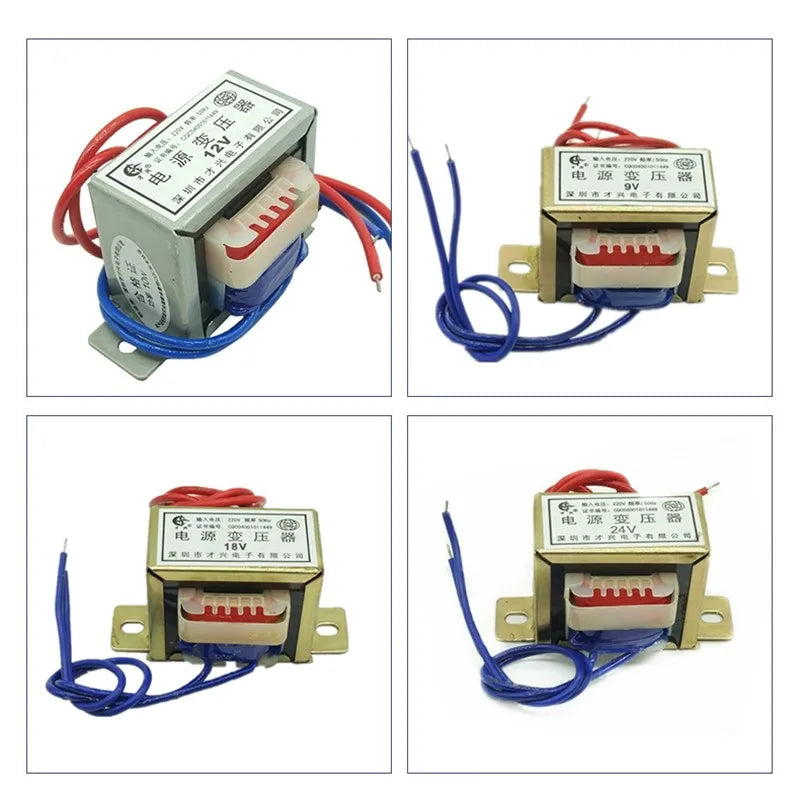 3W 5W 10W 20W 30W 50W 60W 80W 100W Power Transformer Input AC 220V 50HZ Output AC 6V 9V 12V 15V 18V 24V Single/Dual