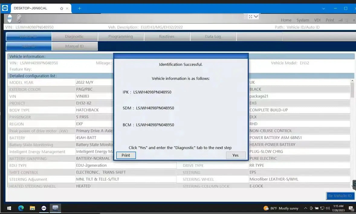 One Year Online Login Account for MG SAIC VDS3 Diagnostic Software and SIPS Programming Software