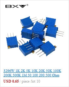 RM065 Trimmer Potentiometer Variable Resistors 500R 1K 5K 10K 20K 50K 100K 200K 500K 1M RM-065 Adjustable Resistor