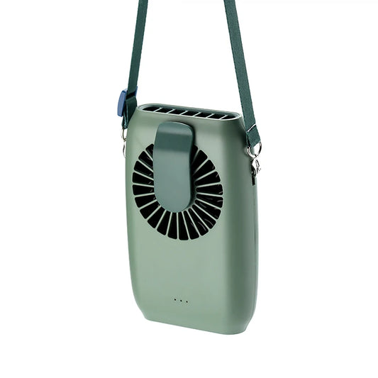 DC5V rechargeable mini fan neck hanging fan waist fan neck fan cooler usb fan mini fan 2000mAh battery