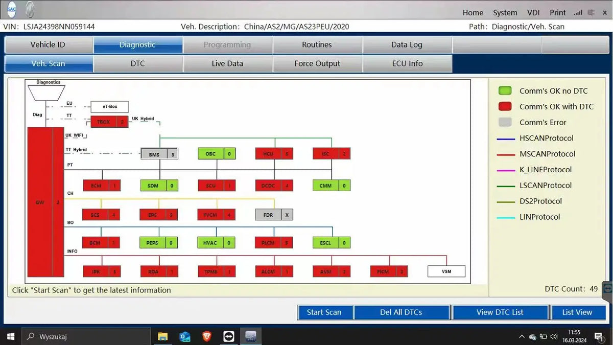 One Year Online Login Account for MG SAIC VDS3 Diagnostic Software and SIPS Programming Software
