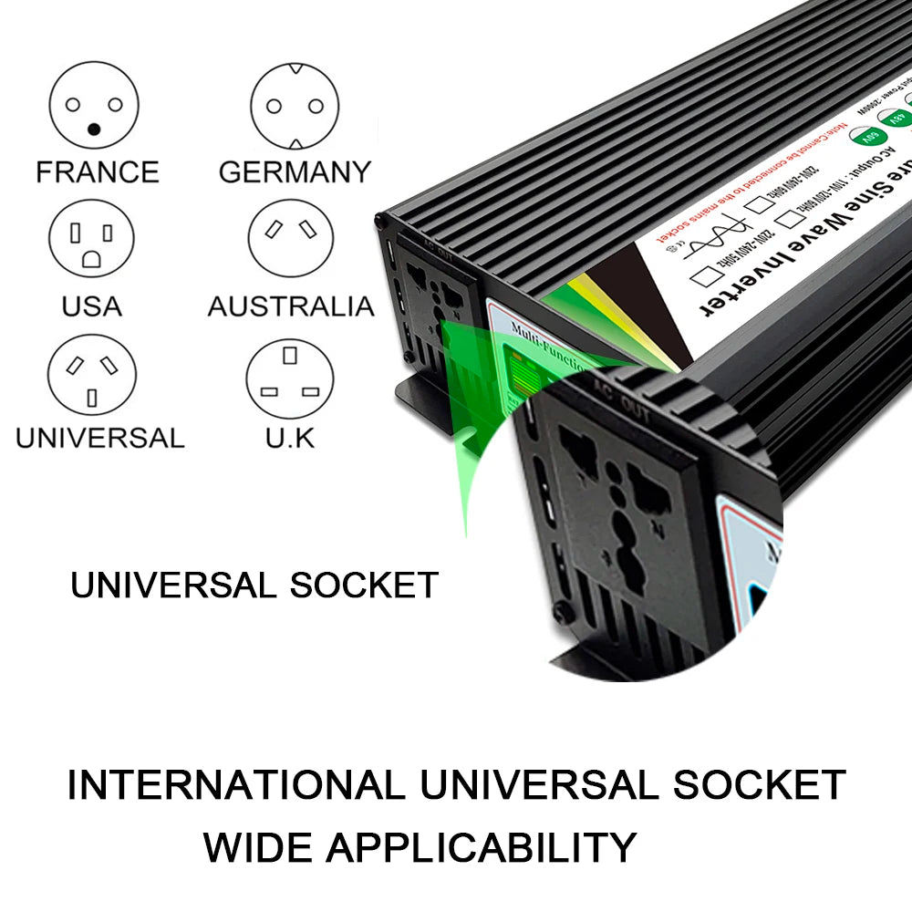 Pure Sine Wave Inverter 12v 220v 48v 110v 2000W 3000W 4000W 5000W Inversor Voltage Transformer Power Converter Solar Inverter