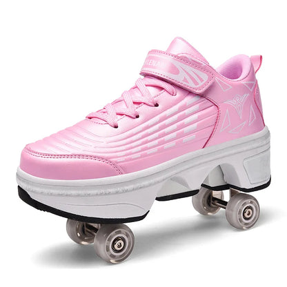 2027 NEW KJ Roller Skate Shoes Boy Girl Sneakers With Wheels Deformation Shoes and Roller Skates for Christmas Birthday