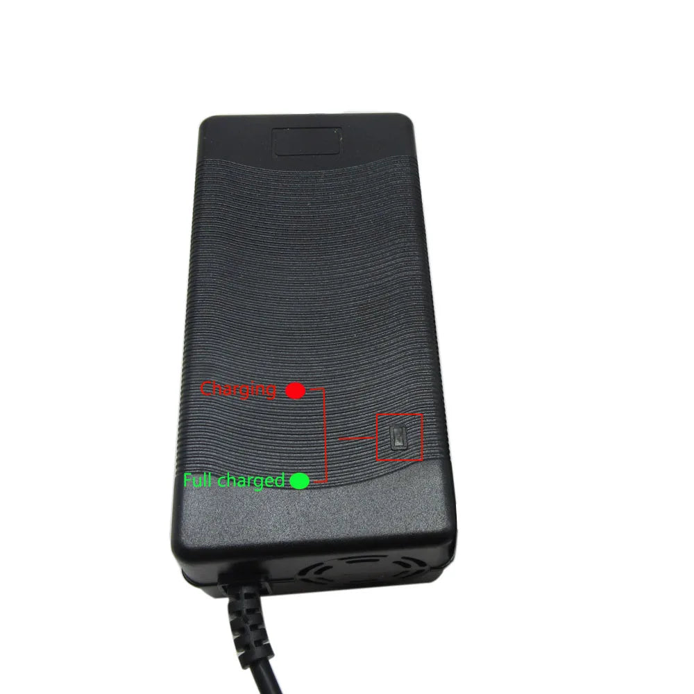 33.6V 5A 3A Lithium Battery Charger 28.8V 5A 29.6V 8S Li Ion 20AH 30AH Batterie Fast Charger DC Connector With Fan