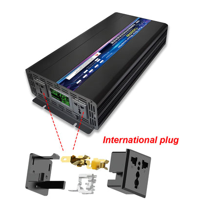 Inverter 12V 24V 48V To AC 110V 127V 220V 6000W 8000W 10000W 12000W Pure Sine Wave Solar Remote Control Switching Power Supply