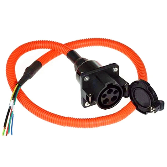 EV Electric Vehicle Car Portable EV Charger stock 50A J1772 AC inlet socket connector with 1m UL TUV cable single phase Level 2