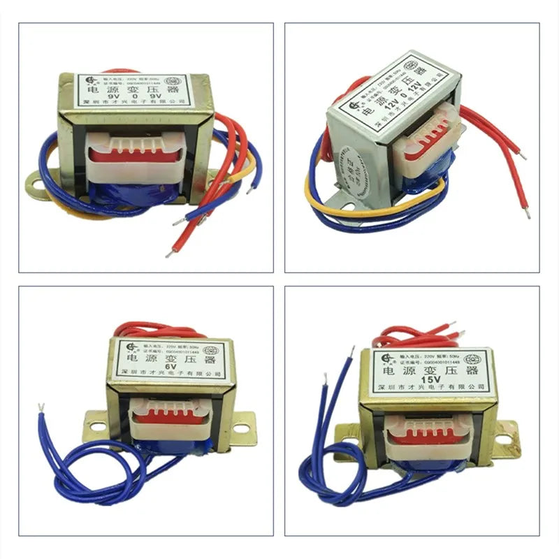 3W 5W 10W 20W 30W 50W 60W 80W 100W Power Transformer Input AC 220V 50HZ Output AC 6V 9V 12V 15V 18V 24V Single/Dual