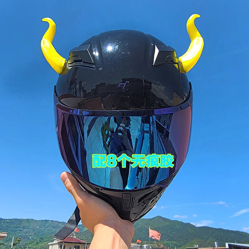Motorcycle Electric Vehicle Helmet Decoration Sucker Devil Horn Locomotive Helmet Bull Emulational Decoration
