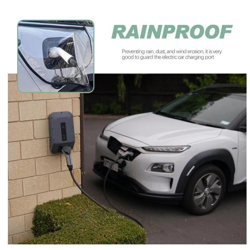 Auto Car EV Charger Plug Port Snow Rain Cover Magnetic Adhesion Waterproof Dustproof Chargering Protector for Electric Vehicles
