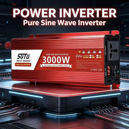 Inverter 12v 220v Pure Sine Wave  3000W DC 12v 24V To AC 220V 110V Portable Power Supply Converter Car Solar Inverter Universal