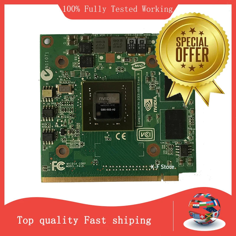 For GeForce 8400M GS 8400MGS DDR2 128MB Graphics Video Card for Acer Aspire 5920G 5520 5520G 4520 7520G 7520 7720G Free Shipping