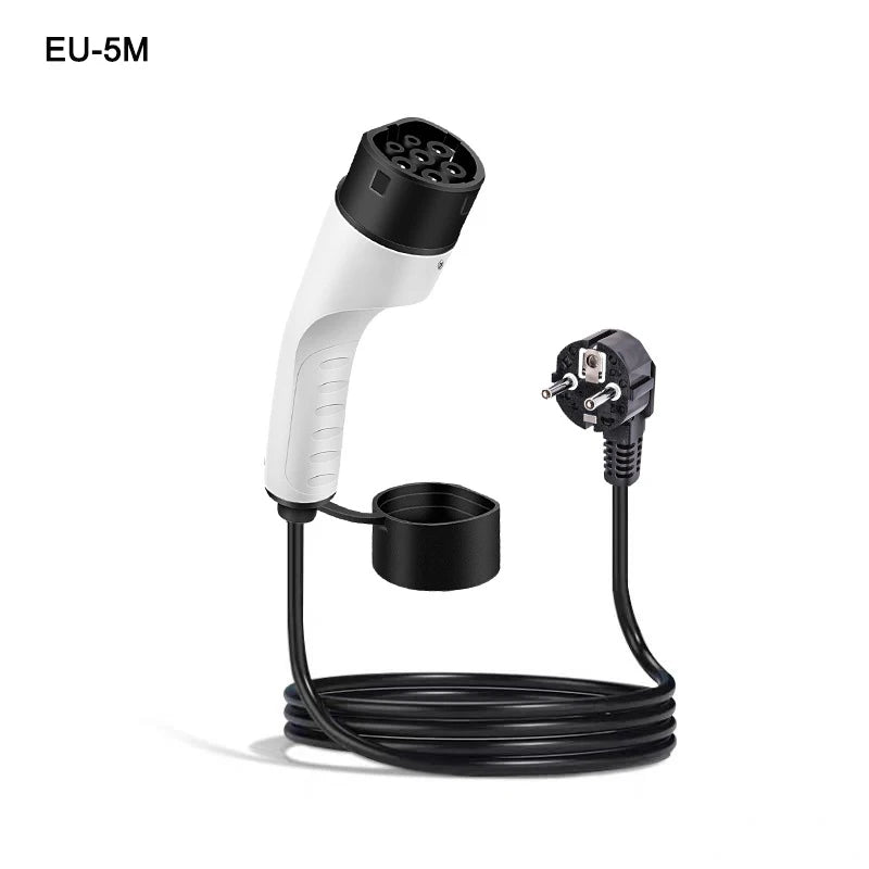 3.5KW 16A EV Portable Charger 3M 5M Cable Typ2 EU Plug Wallbox Adapter For Electric Vehicle