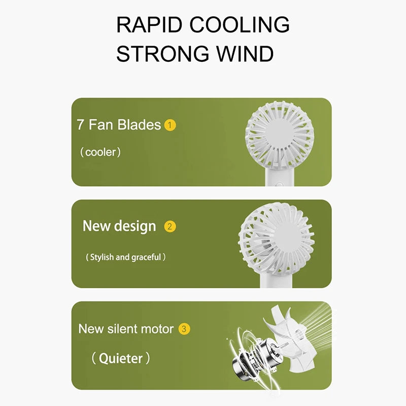 Portable Outdoor Usb Charging Fan With Battery Desktop Aromatherapy Mini Electric Fan Three-speed Adjustment Summer 2025 New