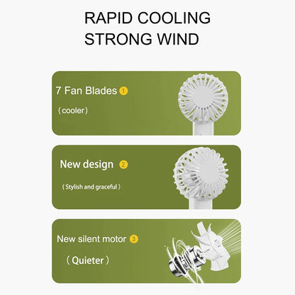 Portable Outdoor Usb Charging Fan With Battery Desktop Aromatherapy Mini Electric Fan Three-speed Adjustment Summer 2025 New