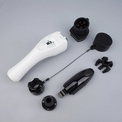 SAE J1772 Type 1 EV Charging Plug 32A 7KW AC Electric Vehicle Charger Connector with Cable Gland, IP54 Waterproof EVSE Charging