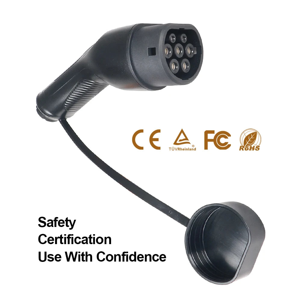 ERDAN 16A 32A Type 2 EVSE Female EV Charger Plug IEC 62196 Convertor EV Charger Plug for Electric Car Vehicle Charging Station