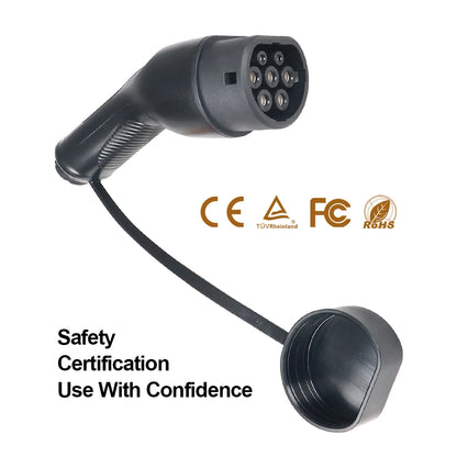 ERDAN 16A 32A Type 2 EVSE Female EV Charger Plug IEC 62196 Convertor EV Charger Plug for Electric Car Vehicle Charging Station