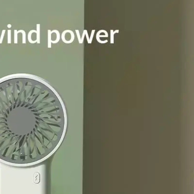 Rechargeable Mini Handheld Fan Strong Airflow Built In Hook Perfect For Office Home Outdoor Travel Use