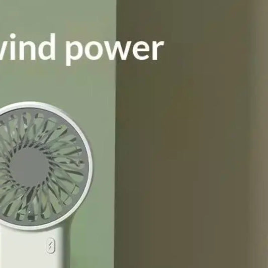 Rechargeable Mini Handheld Fan Strong Airflow Built In Hook Perfect For Office Home Outdoor Travel Use