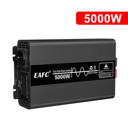 Car Inverter 4000W 5000W Pure Sine Wave Inverter Power DC 12V To AC 220V Voltage 50HZ Converter Solar for Home Outdoor RV