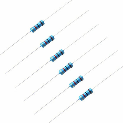 100pcs Metal Film Resistors 1/2 Watt 0.5W 10 12 15 18 20 22 24 27 30 33 36 39 43 47 51 56 62 68 75 82 91 K R E Ohm