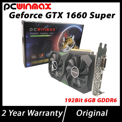 PCWINMAX New GeForce GTX 1660 Super 6GB Graphics Cards GDRR6 192Bit PCIE 3.0X16 Computer Gaming Gpu 1660S Video Card