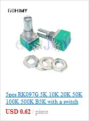 20PCS RM065 Trimmer Potentiometer Adjustable Resistor 500R 1K 5K 10K 20K 50K 100K 200K 500K 1M RM-065 Variable Resistors