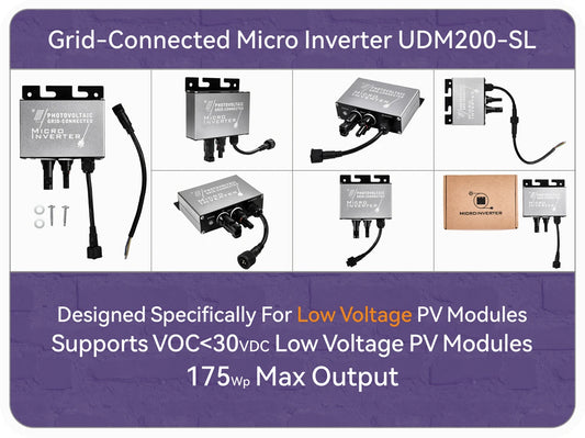 150W,200W Balcony Power Plant Solar Mini Grid Tie Micro Inverter 12-30V DC Input,  AC Output 180~265VAC, MPPT 99%,IP45, DIY