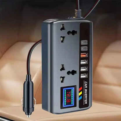 Car Inverter Converter 12V/24V To 220V Outlet Fast Inverter 3 Portable Power Charger Charging Ports Socket Transformer USB R8Y7