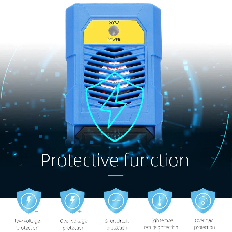 200W Fast Charging Power Inverter 12V DC To 220V AC Car Inverter 50Hz With Digital Display Power Converter For Car Use