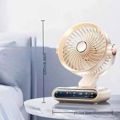 Air Circulation AI Fan Desktop Portable Rechargeable Fan Smart 100 Speed Stepless Quiet Brushless Motor Type-C Baby Sleep Wind
