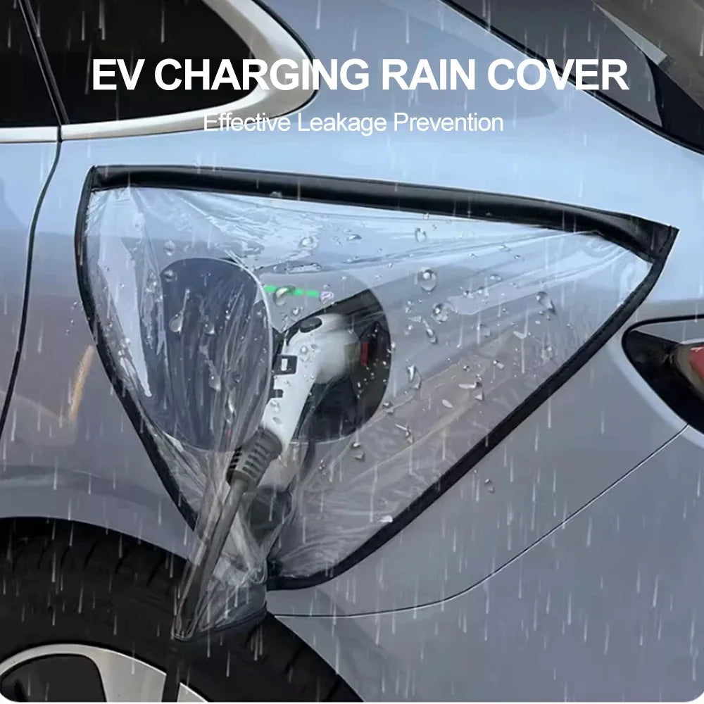 Universal EV Charging Rain Cover Waterproof Anti‑Dust Charger Connector Protector for Electric Vehicle Outdoor Charging