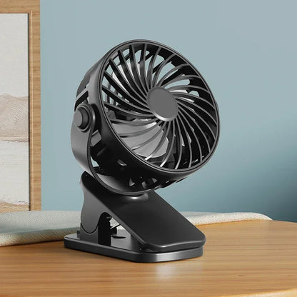 Rechargeable Portable Rechargeable Clip Fan 720°Rotatable Haht Lamp USB Rechargeable Personal Fan For Outdoor Camping Ventilador