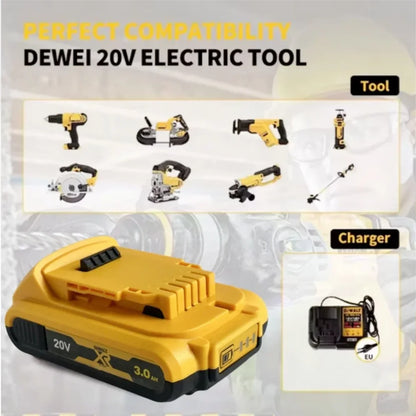 100% for DeWalt 18V 20V Max Lithium Batteries 20V 3Ah DCB203 Li ion Battery ReplacementDCB206 DCB205 DCB204 DCB200Power Tools