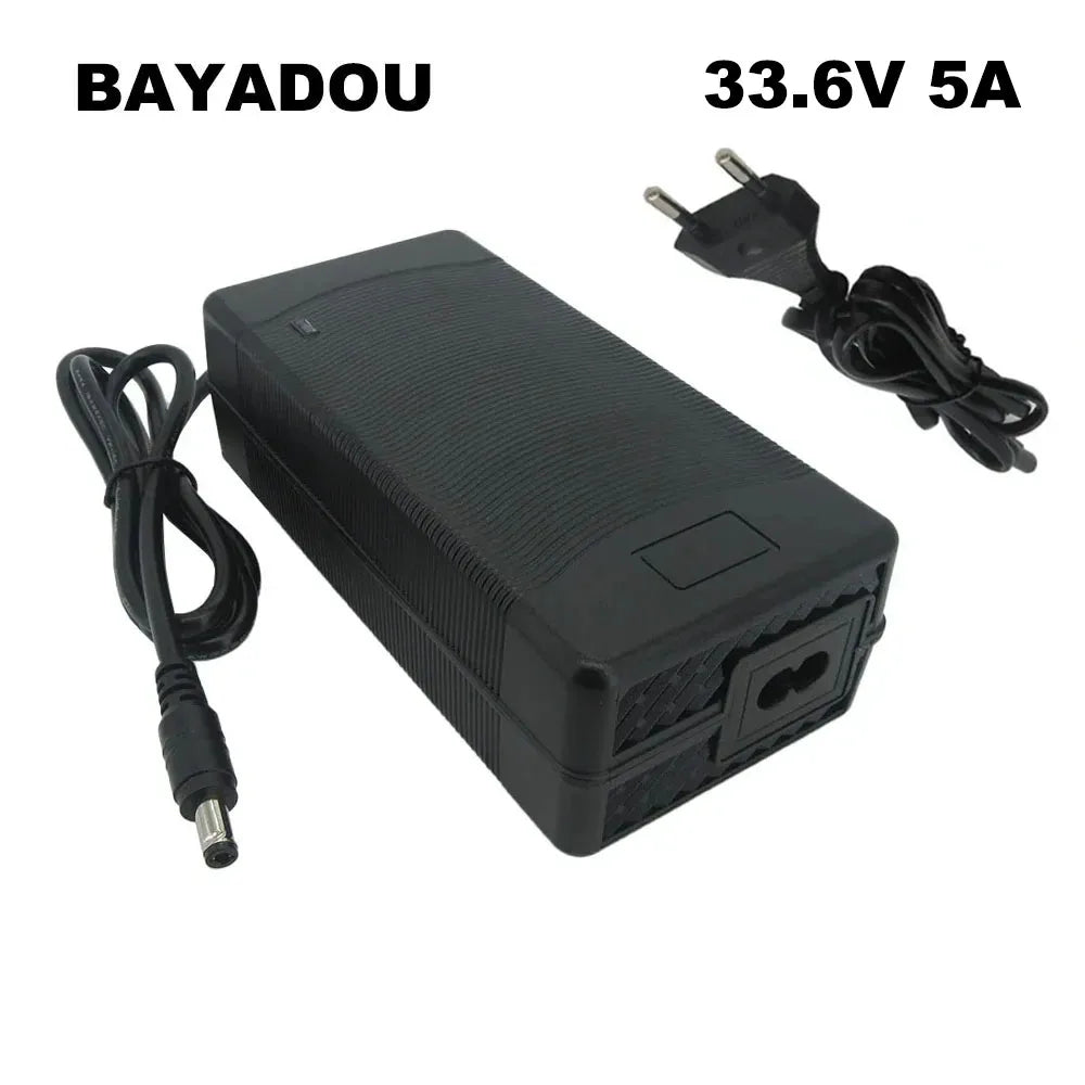 33.6V 5A 3A Lithium Battery Charger 28.8V 5A 29.6V 8S Li Ion 20AH 30AH Batterie Fast Charger DC Connector With Fan