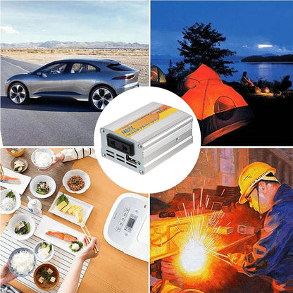 220W Power Inverter Car Mounted Solar Inverter USB Voltage Transformer Portable DC 12V To AC 220V Conversion USB Battery Clip