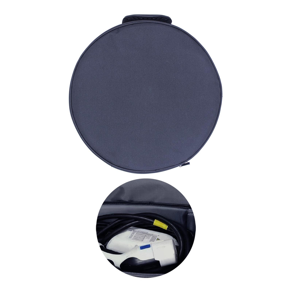 5-7m Portable EV Charging Gun Storage Bag Waterproof Protective Pouch Outdoor Travel Organizer for Electric Vehicle Charger Cabl