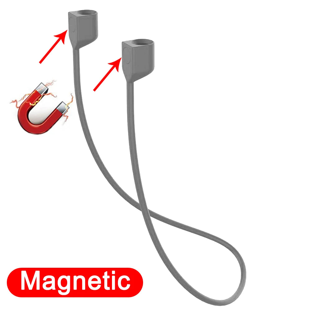 Magnetic Anti-lost Rope Strap Silicone Earphones String for Airpods Huawei Freebuds 3 Wireless Bluetooth Headphone Neck Straps