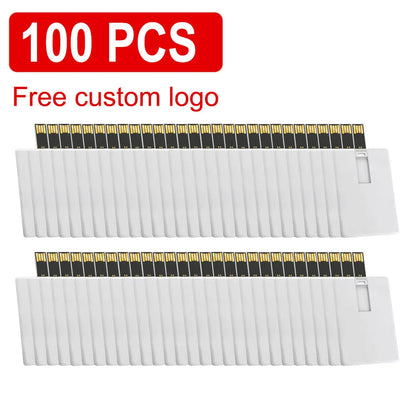10/50/100PCS Credit Card Flash Drive 1GB 2GB Memory Storage 4GB 8GB 16GB 32GB 64GB USB 2.0 Pen Drive Custom For Gift USB Disk