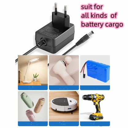 Lithium Battery Charger 4.2V 8.4v 12.6V 16.8V 21V 25.2v 0.5a 0.8A 1A 1.4a 1.5a 1.8 2A 3A 18650 Desk Lamp Flashlight Power Supply