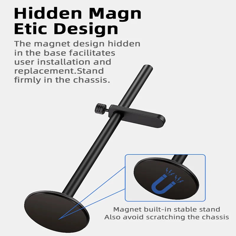 TEUCER Graphics Card Bracket GPU Metal Support Bracket Adjustable Height Aluminum Graphics Card Bracket PC Chassis Accessories