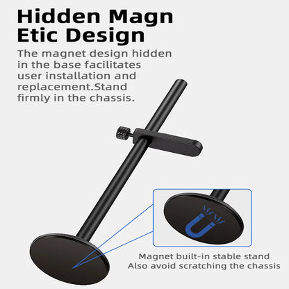 TEUCER Graphics Card Bracket GPU Metal Support Bracket Adjustable Height Aluminum Graphics Card Bracket PC Chassis Accessories