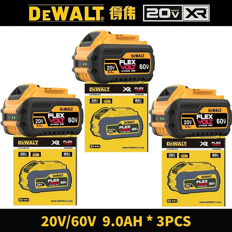 100% Original DeWalt Batteries 20V 6000mAh Li Ion Battery For DCB206 DCB205 DCB204 DCB200 DeWalt Power Tools Air Transport